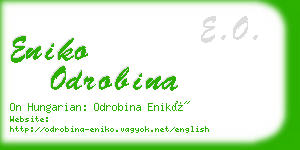 eniko odrobina business card